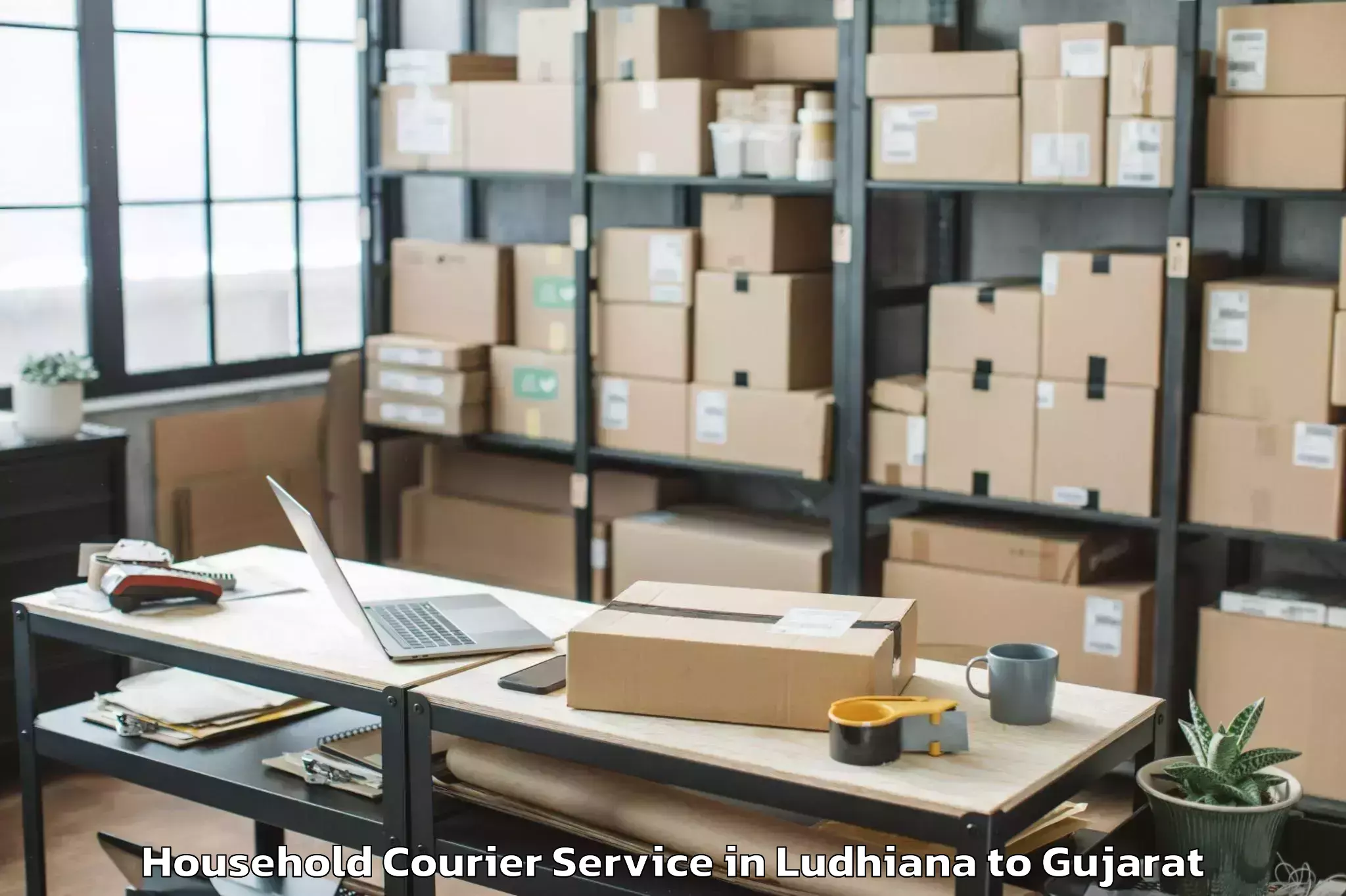 Hassle-Free Ludhiana to Hansot Household Courier